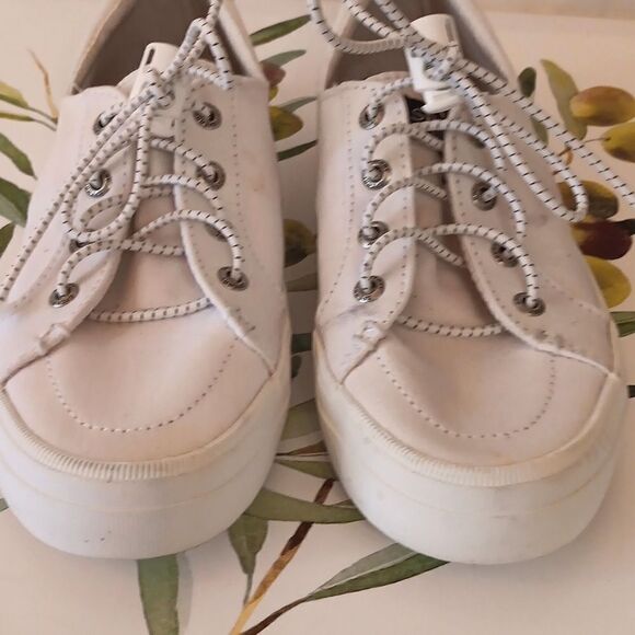 Sperry Top Siders White Canvas Sneakers - Picture 9 of 9